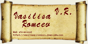 Vasilisa Romčev vizit kartica